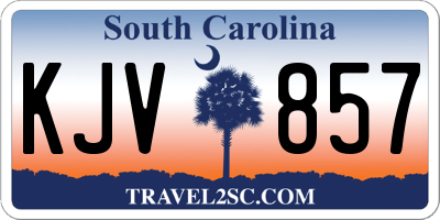 SC license plate KJV857