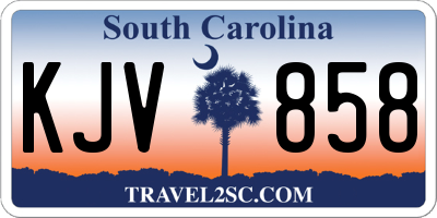 SC license plate KJV858