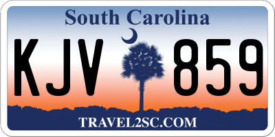 SC license plate KJV859
