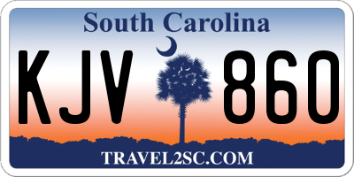 SC license plate KJV860