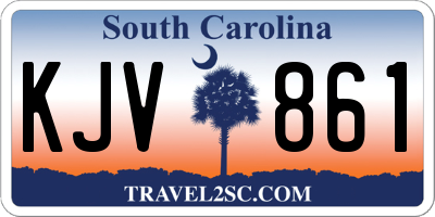 SC license plate KJV861