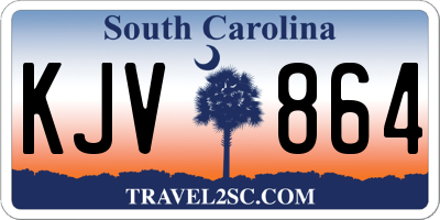 SC license plate KJV864