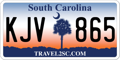 SC license plate KJV865