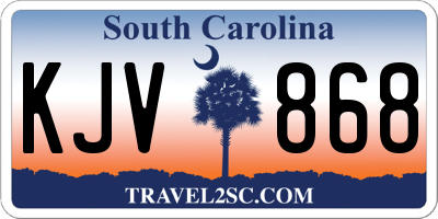 SC license plate KJV868