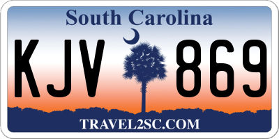 SC license plate KJV869