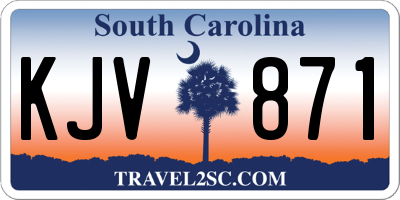 SC license plate KJV871