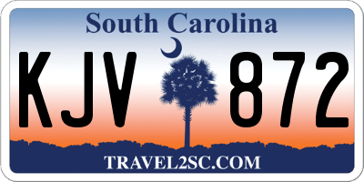 SC license plate KJV872