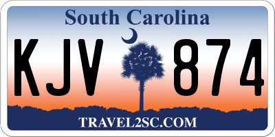SC license plate KJV874