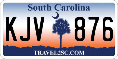 SC license plate KJV876