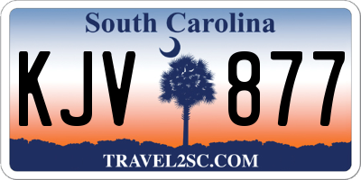 SC license plate KJV877