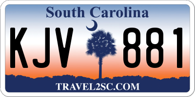 SC license plate KJV881