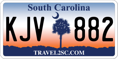 SC license plate KJV882