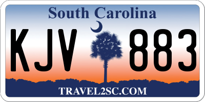 SC license plate KJV883