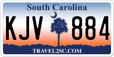 SC license plate KJV884