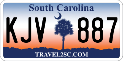 SC license plate KJV887