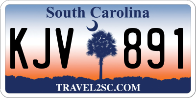 SC license plate KJV891