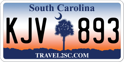 SC license plate KJV893