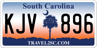 SC license plate KJV896