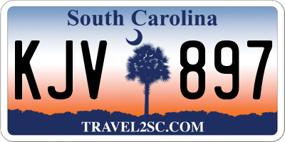SC license plate KJV897
