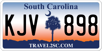 SC license plate KJV898