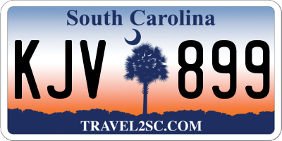 SC license plate KJV899