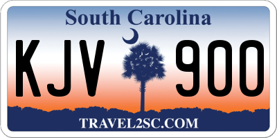 SC license plate KJV900