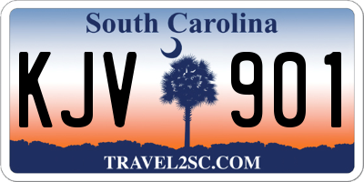 SC license plate KJV901