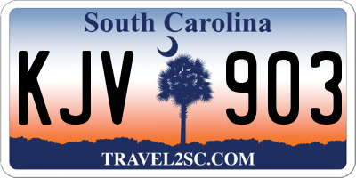 SC license plate KJV903