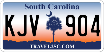 SC license plate KJV904