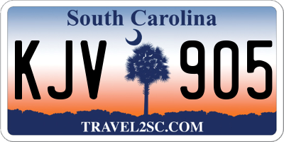 SC license plate KJV905