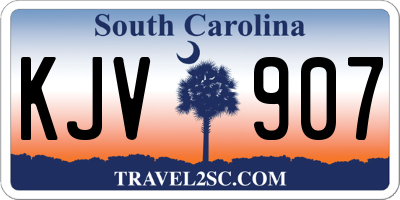 SC license plate KJV907