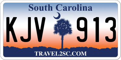SC license plate KJV913