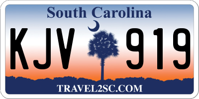 SC license plate KJV919