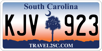 SC license plate KJV923