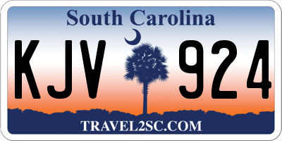 SC license plate KJV924