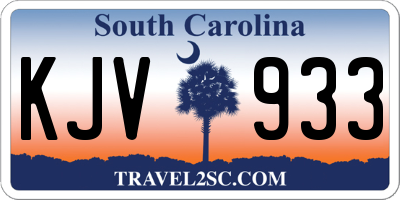 SC license plate KJV933