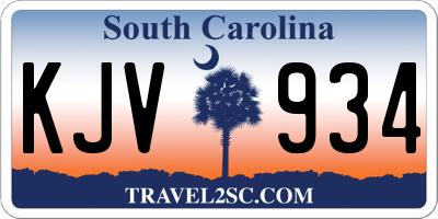 SC license plate KJV934