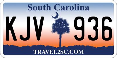 SC license plate KJV936