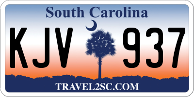SC license plate KJV937