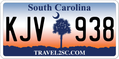 SC license plate KJV938