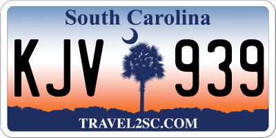 SC license plate KJV939