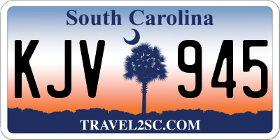 SC license plate KJV945