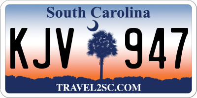 SC license plate KJV947