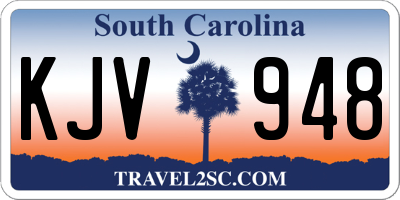 SC license plate KJV948