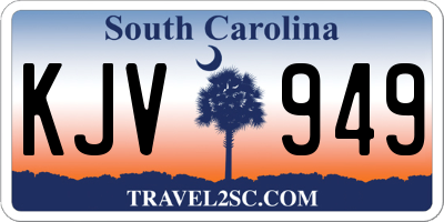 SC license plate KJV949