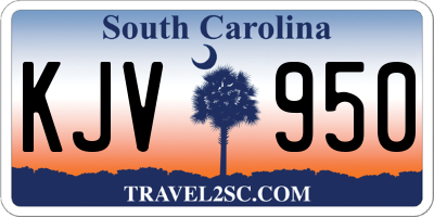 SC license plate KJV950
