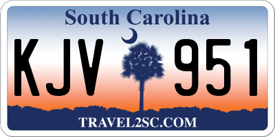 SC license plate KJV951