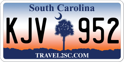 SC license plate KJV952