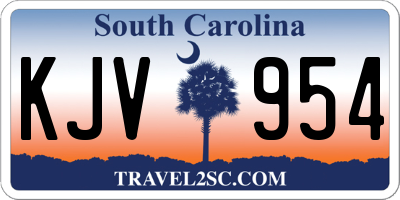 SC license plate KJV954