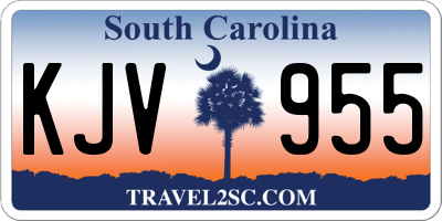 SC license plate KJV955